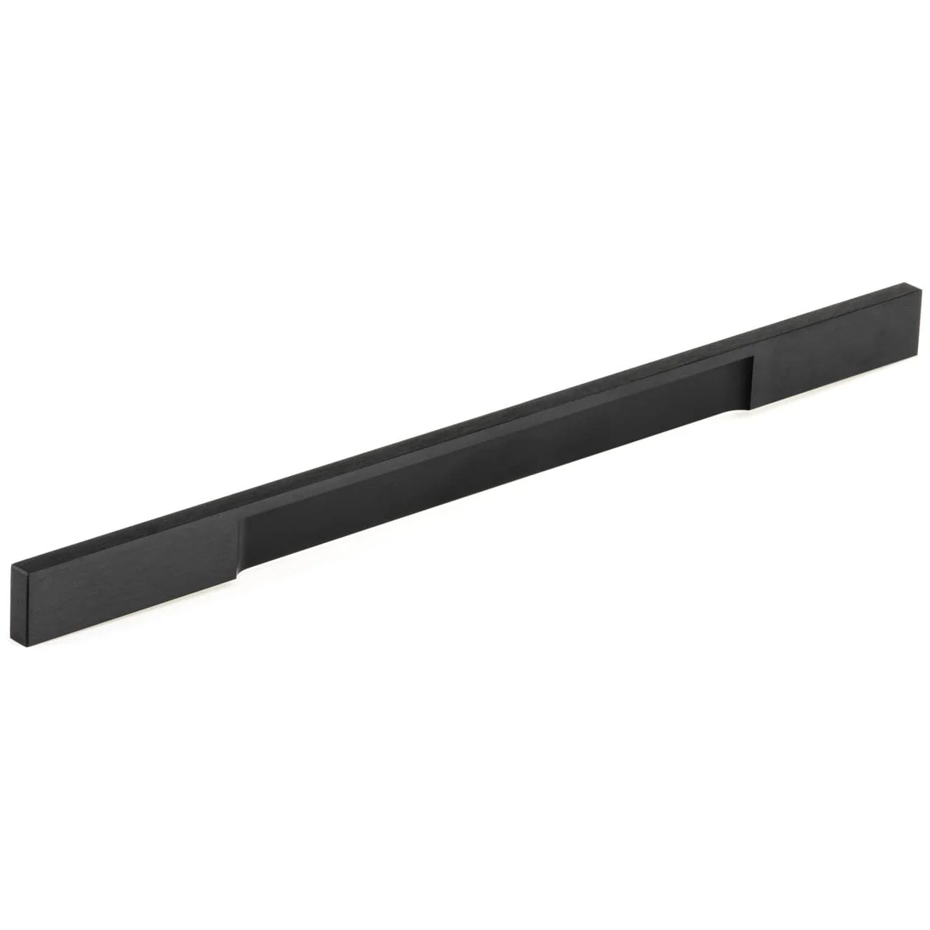 Contemporary Pull, 12-5/8" Center-to-Center, Brushed Black - Image 1