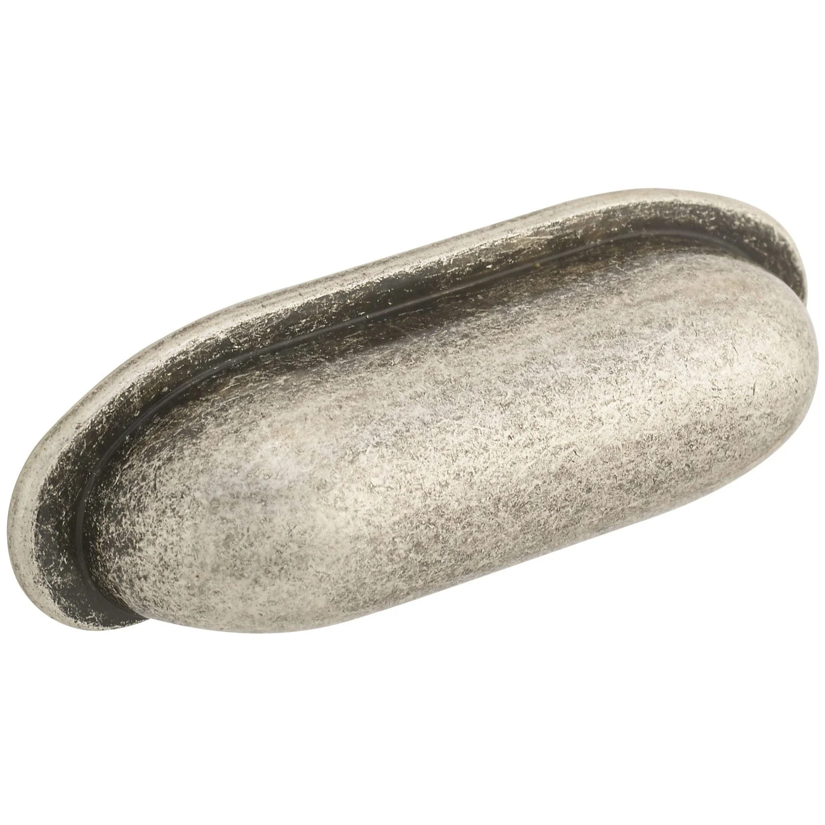 Traditional Cup Pull, 2-1/2″ Center-to-Center, Old Silver