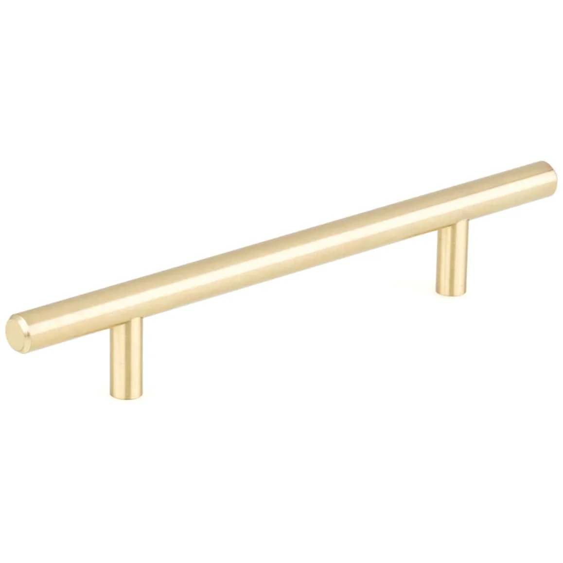 Contemporary Pull, 5-1/16" Center-to-Center, Satin Brass - Image 1