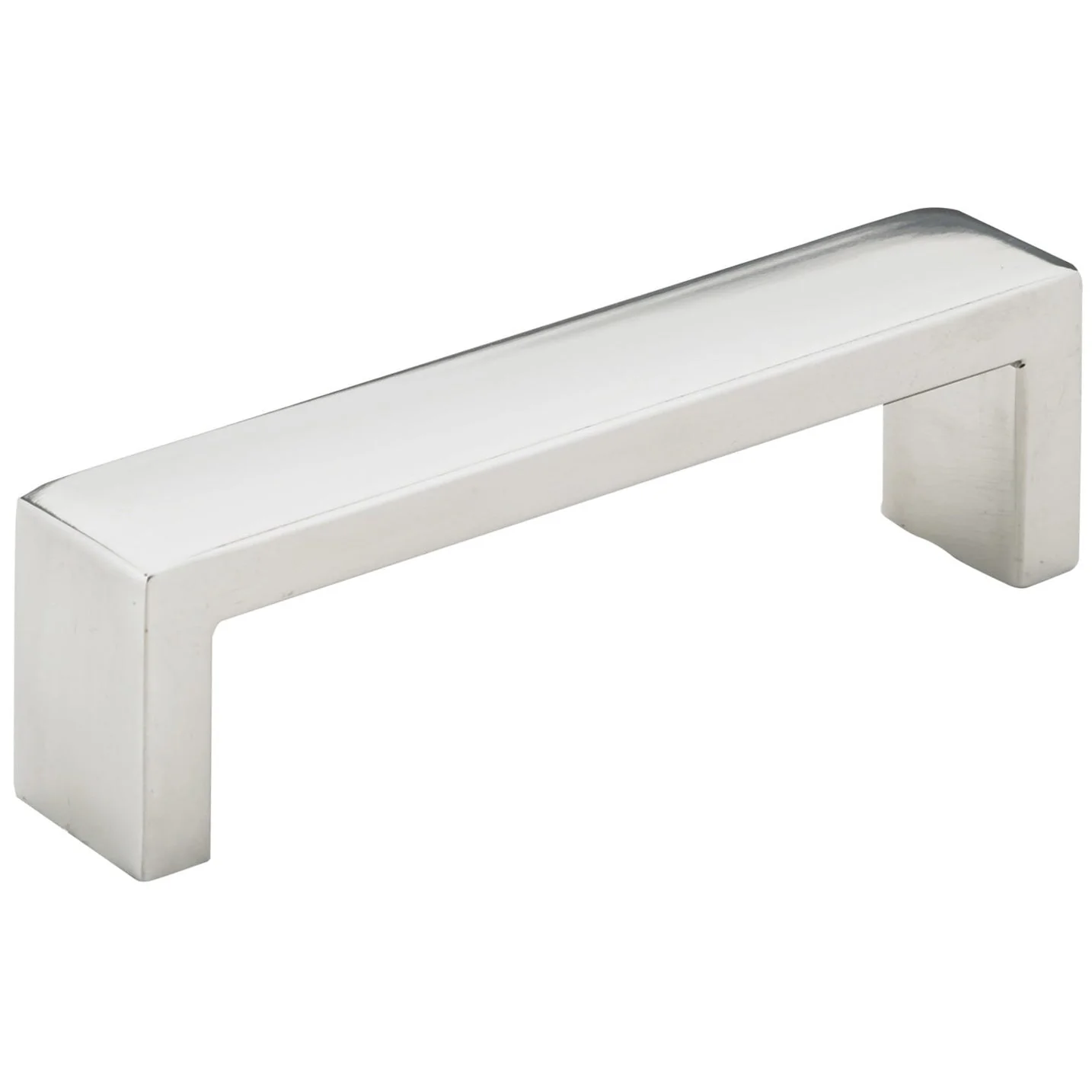 Contemporary Pull, 3-3/4" Center-to-Center, Polished Stainless Steel - Image 1