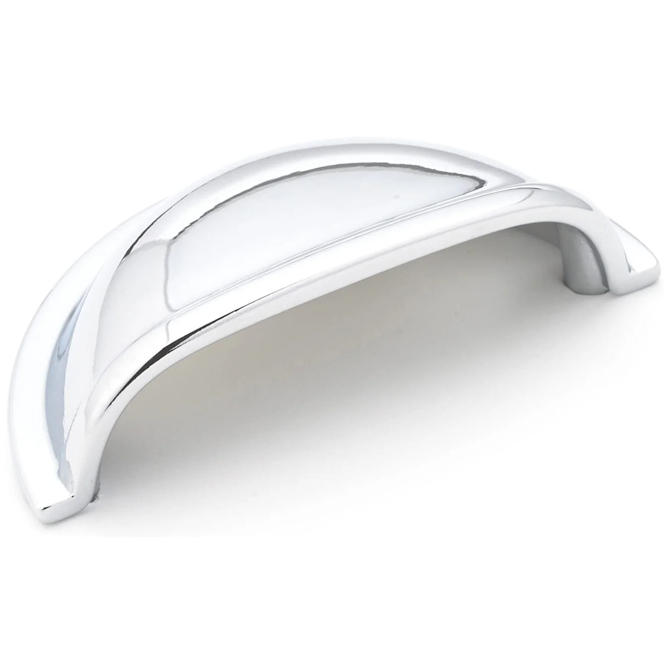 Traditional Cup Pull, 3" Center-to-Center, Chrome - Image 1