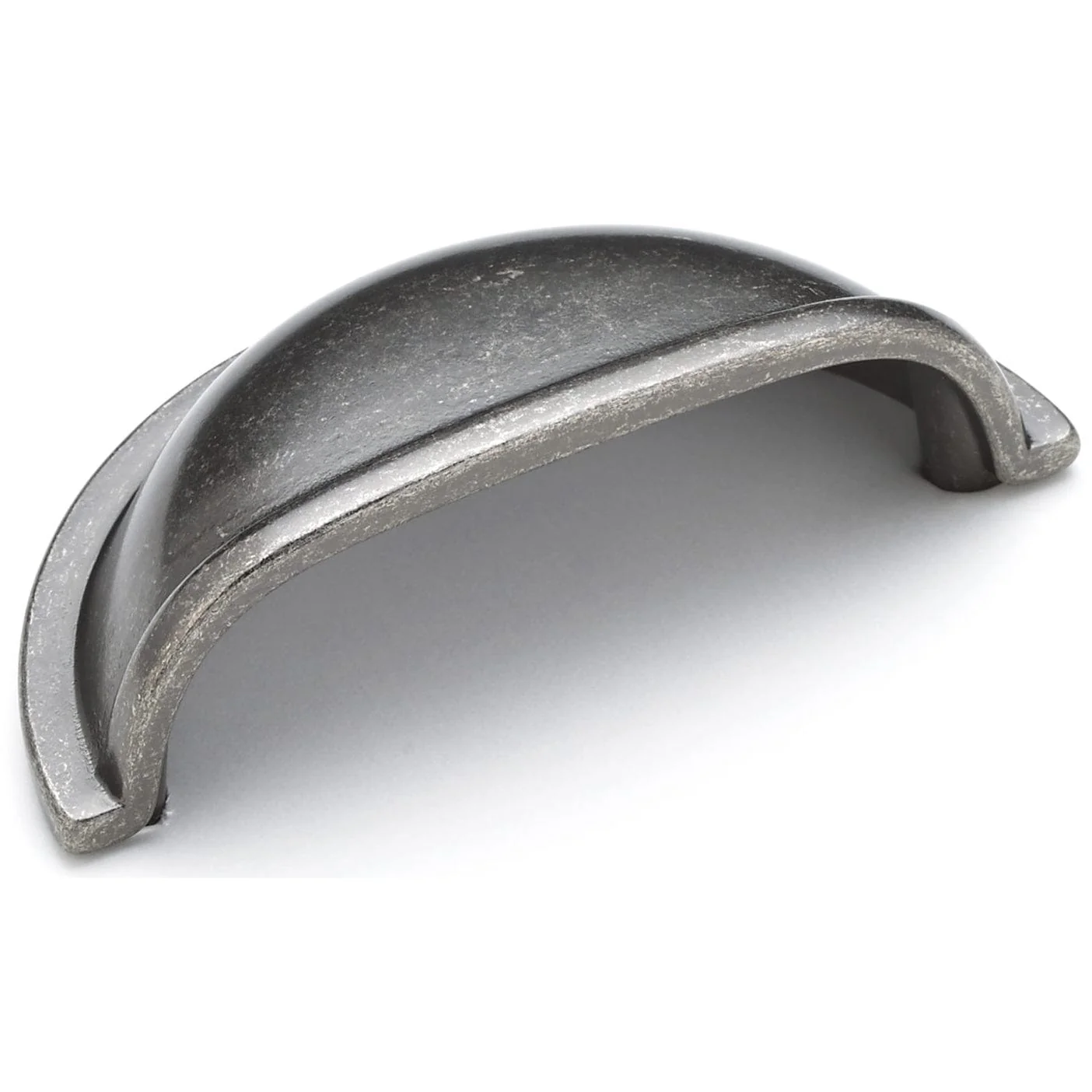 Traditional Cup Pull, 3" Center-to-Center, Pewter - Image 1