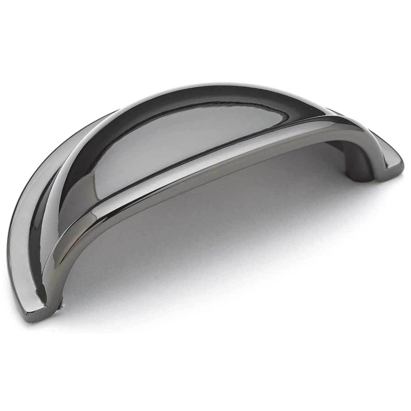 Traditional Cup Pull, 3" Center-to-Center, Black Nickel - Image 1