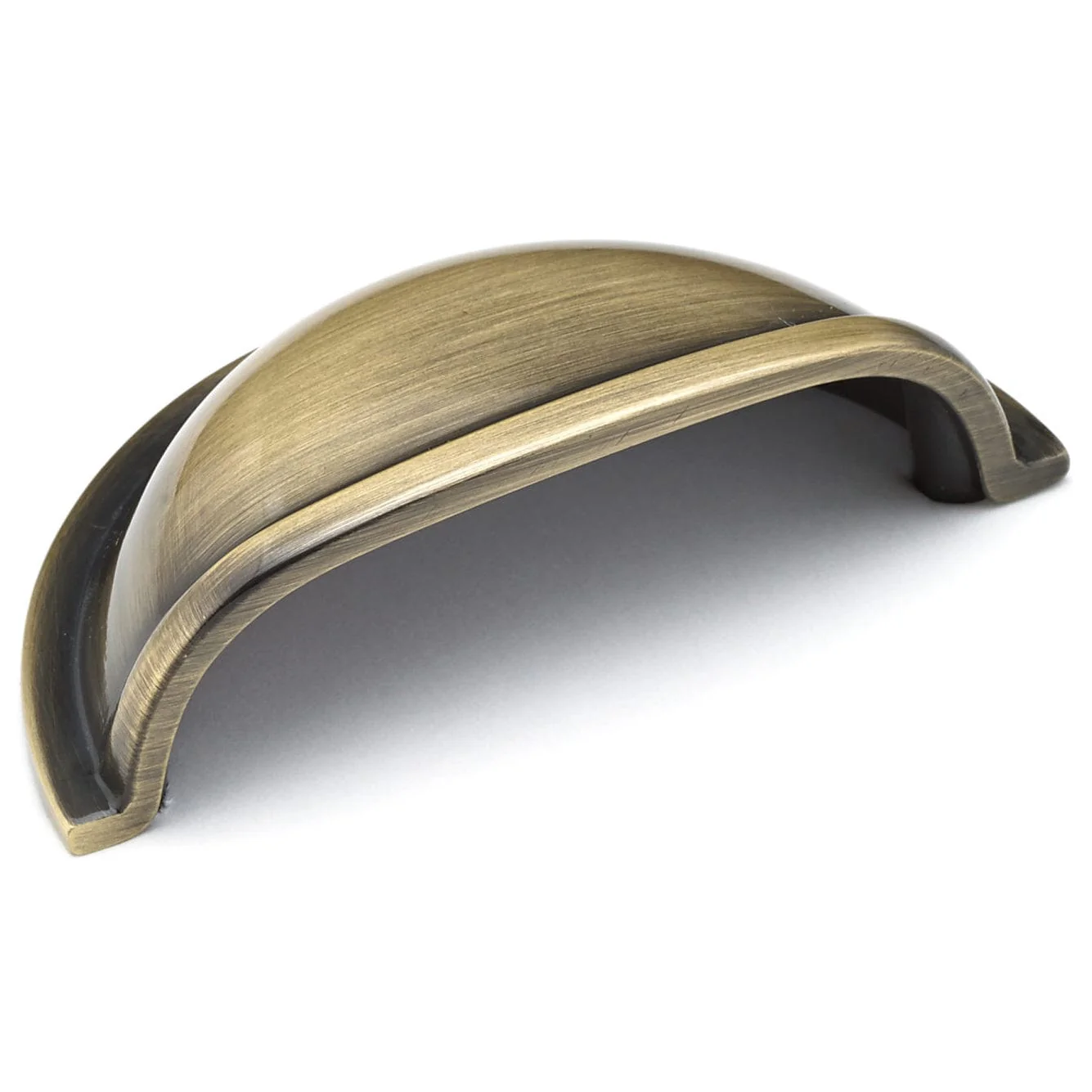 Traditional Cup Pull, 3" Center-to-Center, Antique English - Image 1