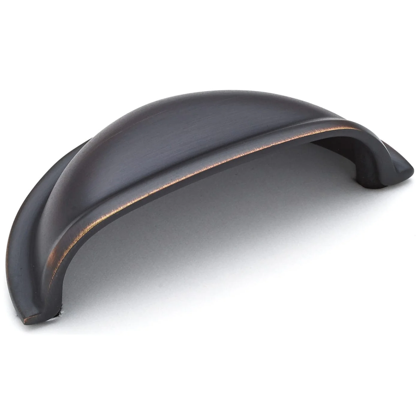 Traditional Cup Pull, 3" Center-to-Center, Brushed Oil-Rubbed Bronze - Image 1