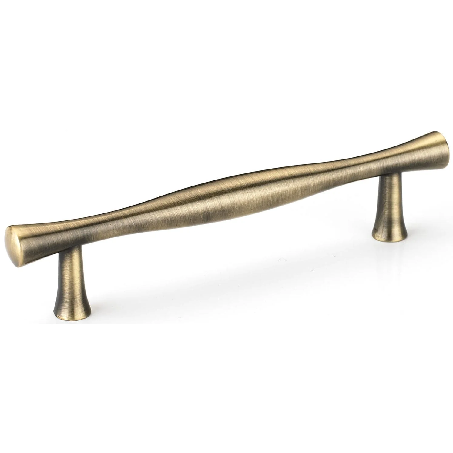 Traditional Pull with Flared Ends - 3-3/4" Center-to-Center - 5-1/8" OL - Antique English - Image 1
