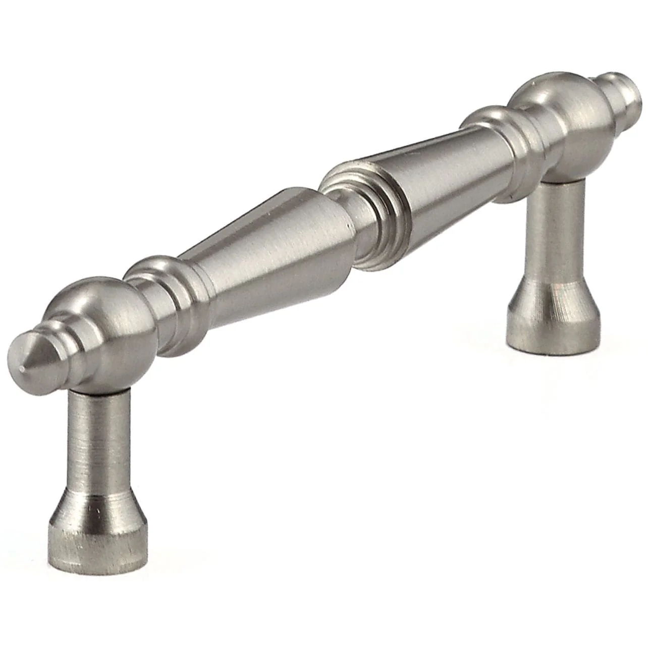 Traditional Pull, 3-1/2" Center-to-Center, Brushed Nickel - Image 1