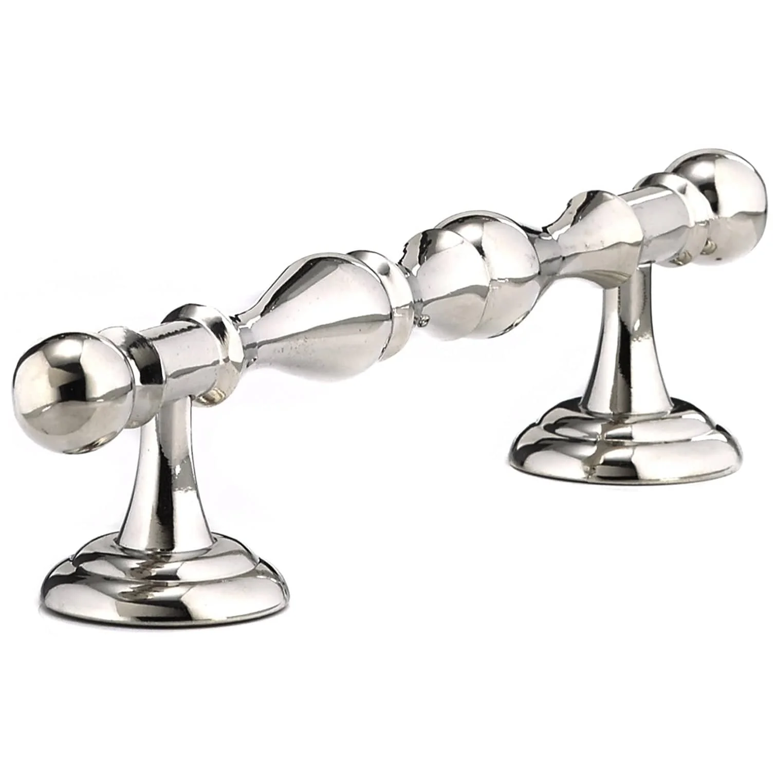 Traditional Pull, 4" Center-to-Center, Polished Nickel - Image 1