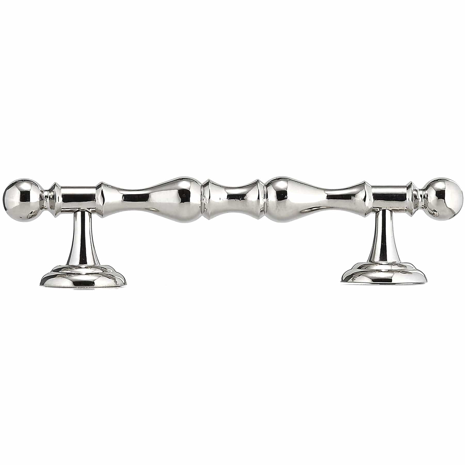 Traditional Pull, 4" Center-to-Center, Polished Nickel - Image 3