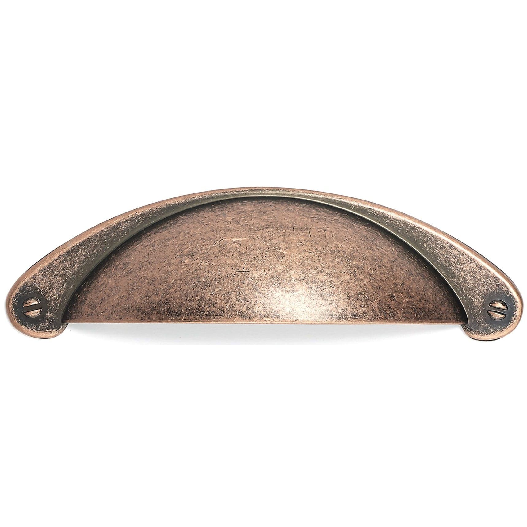 Traditional Cup Pull, 3″ Center-to-Center, Antique Copper
