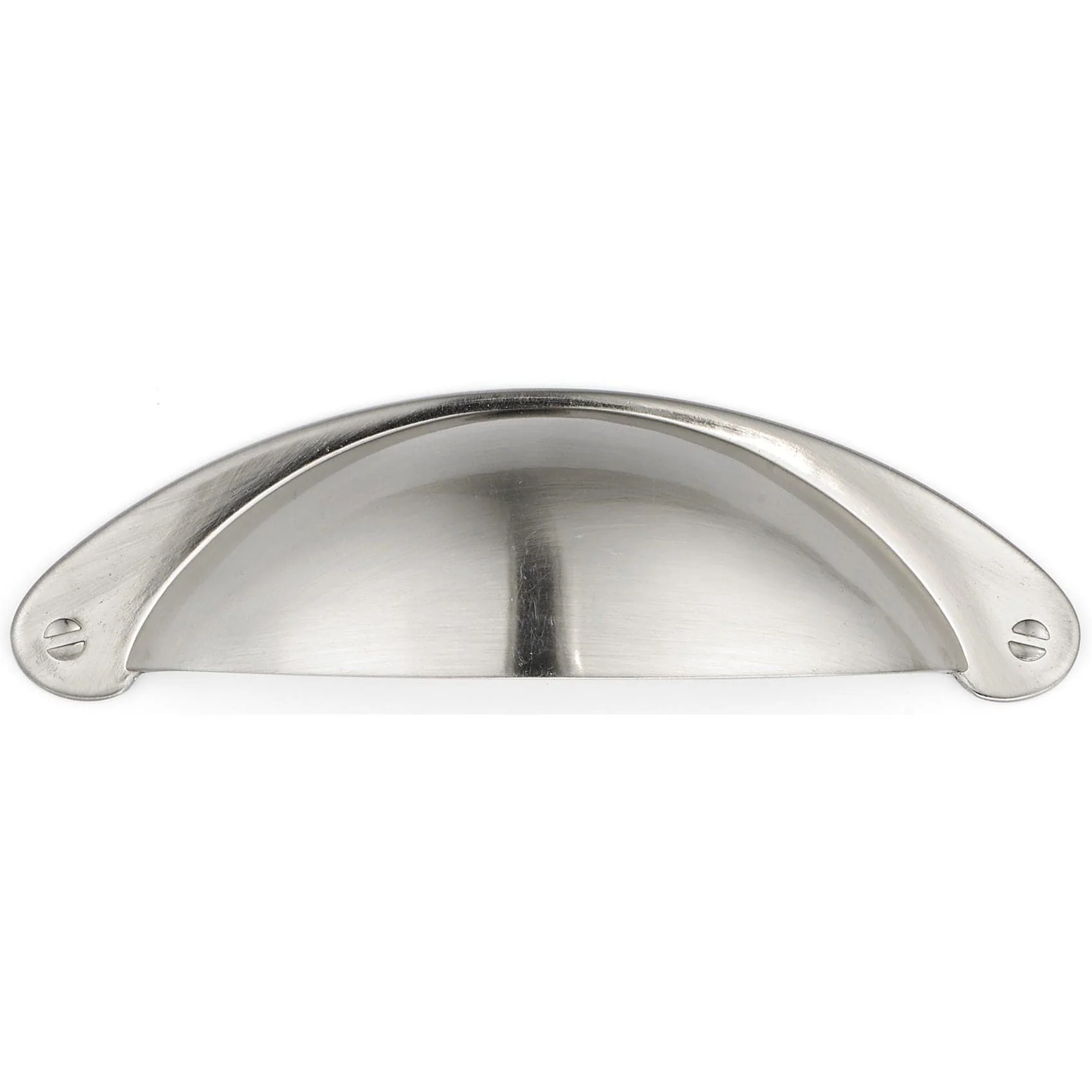 Traditional Cup Pull, 3" Center-to-Center, Brushed Nickel - Image 1