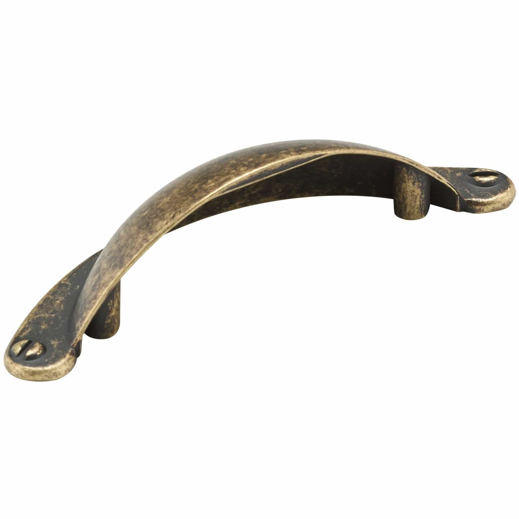 Traditional Pull, 2-1/2" Center-to-Center, Burnished Brass - Image 2