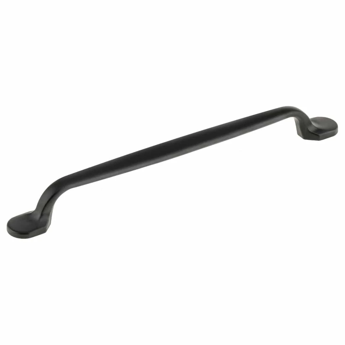 Traditional Metal Pull - 7-9/16" Center-to-Center - 9-13/32" OL - Matte Black - Image 1