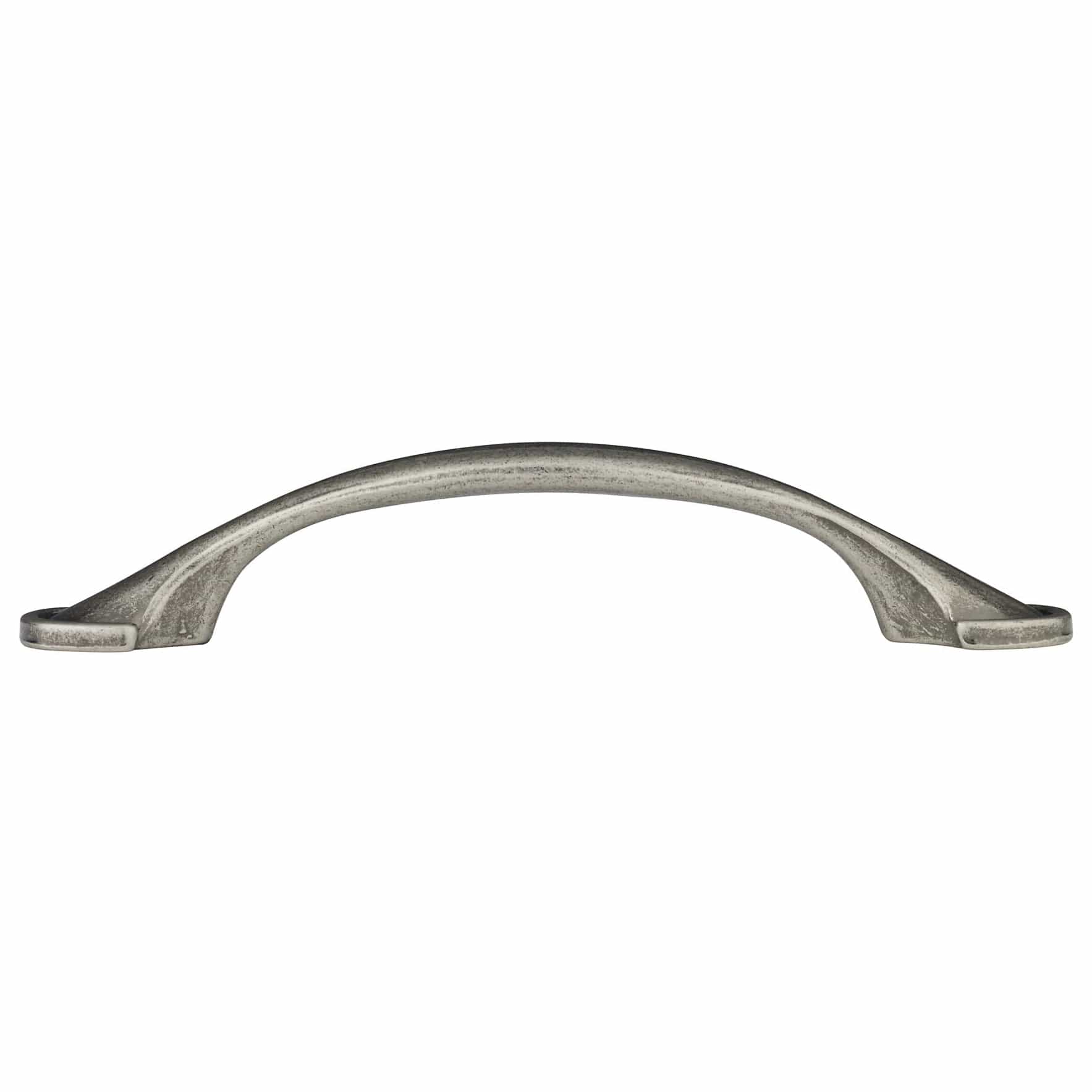 Traditional Metal Pull with Decorative Ends - 3-3/4" Center-to-Center - 5-1/2" OL - Natural Iron - Image 3