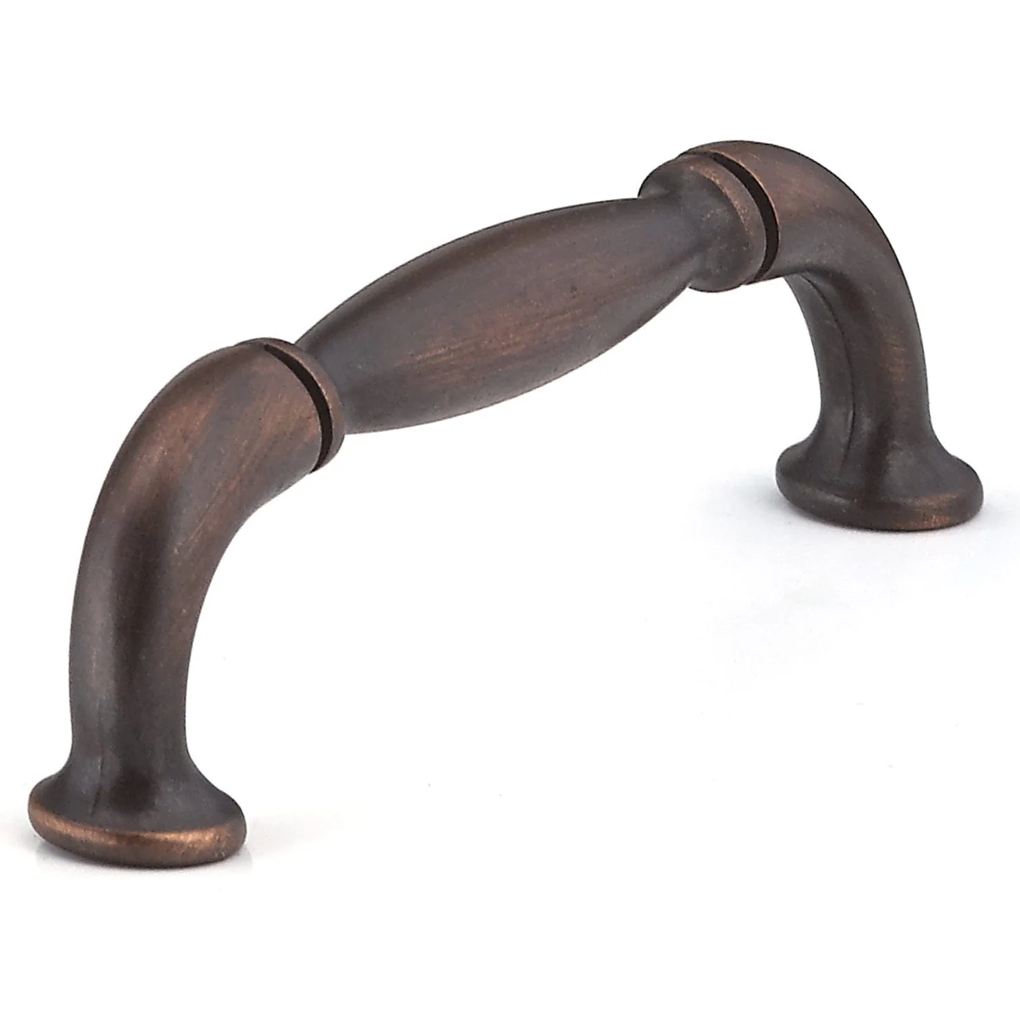 Traditional Pull, 3-3/4" Center-to-Center, Brushed Oil-Rubbed Bronze - Image 1