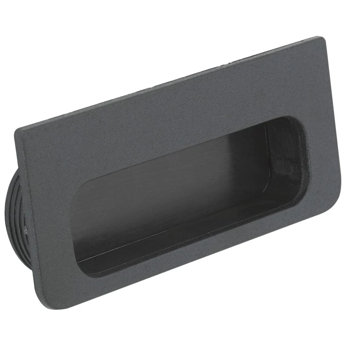 Contemporary Recessed Pull, 4-7/32" x 1-7/8", Matte Black - Image 1
