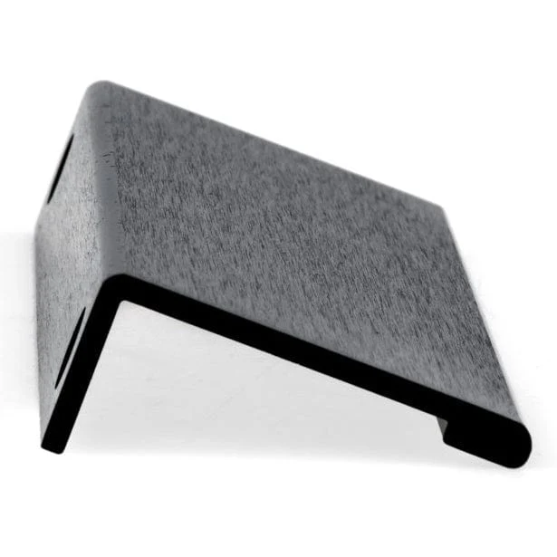 Contemporary Edge Pull, 5-1/16" Center-to-Center, Brushed Black - Image 3