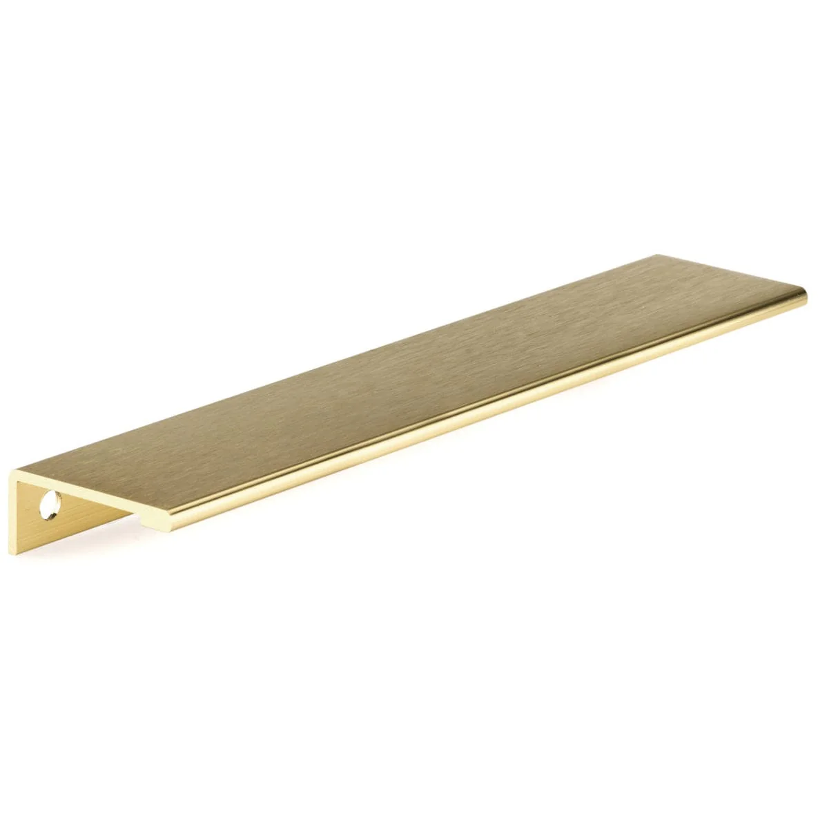 Contemporary Edge Pull, 7-9/16" Center-to-Center, Satin Gold - Image 1