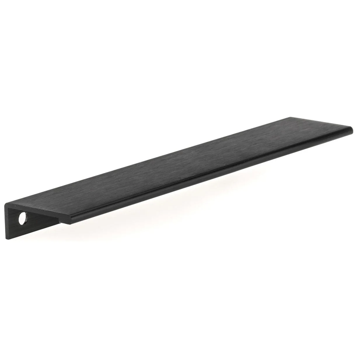 Contemporary Edge Pull, 7-9/16" Center-to-Center, Brushed Black - Image 1