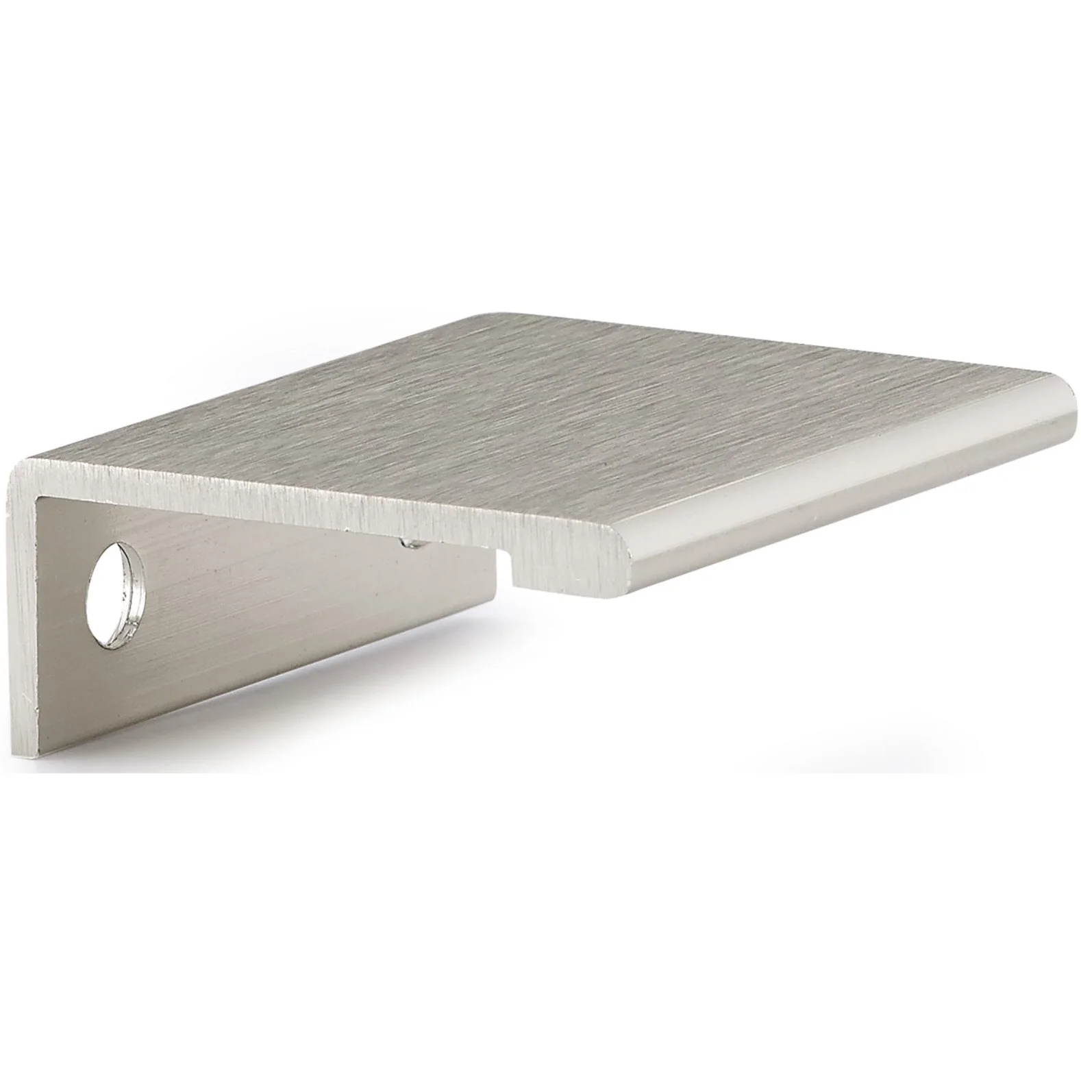 Contemporary Edge Pull, 1-5/16" Center-to-Center, Stainless Steel - Image 1