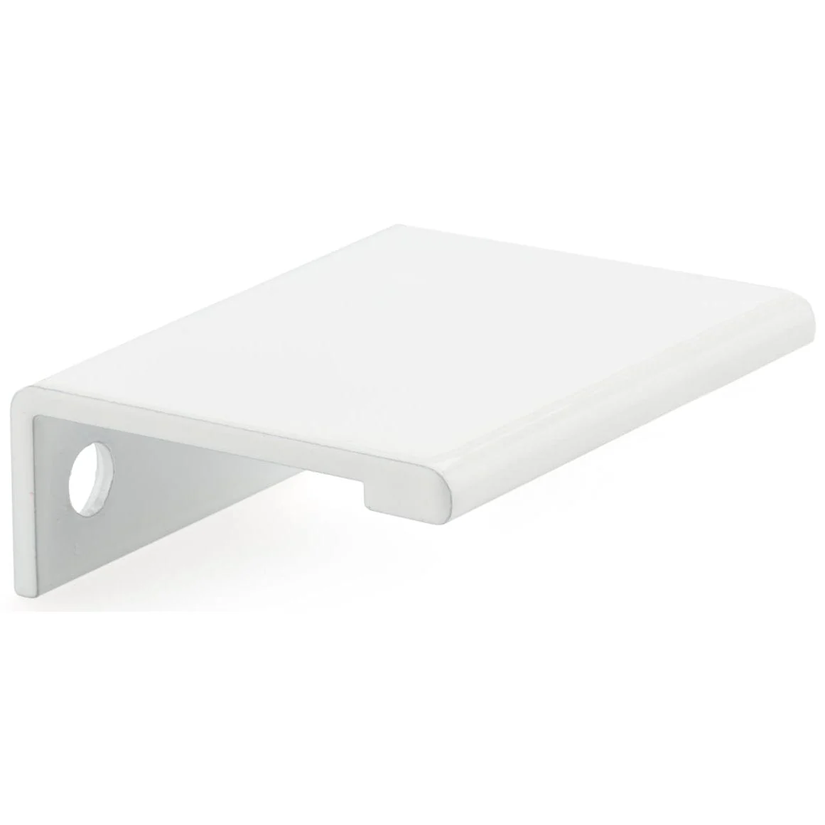 Contemporary Edge Pull, 1-5/16" Center-to-Center, White - Image 1
