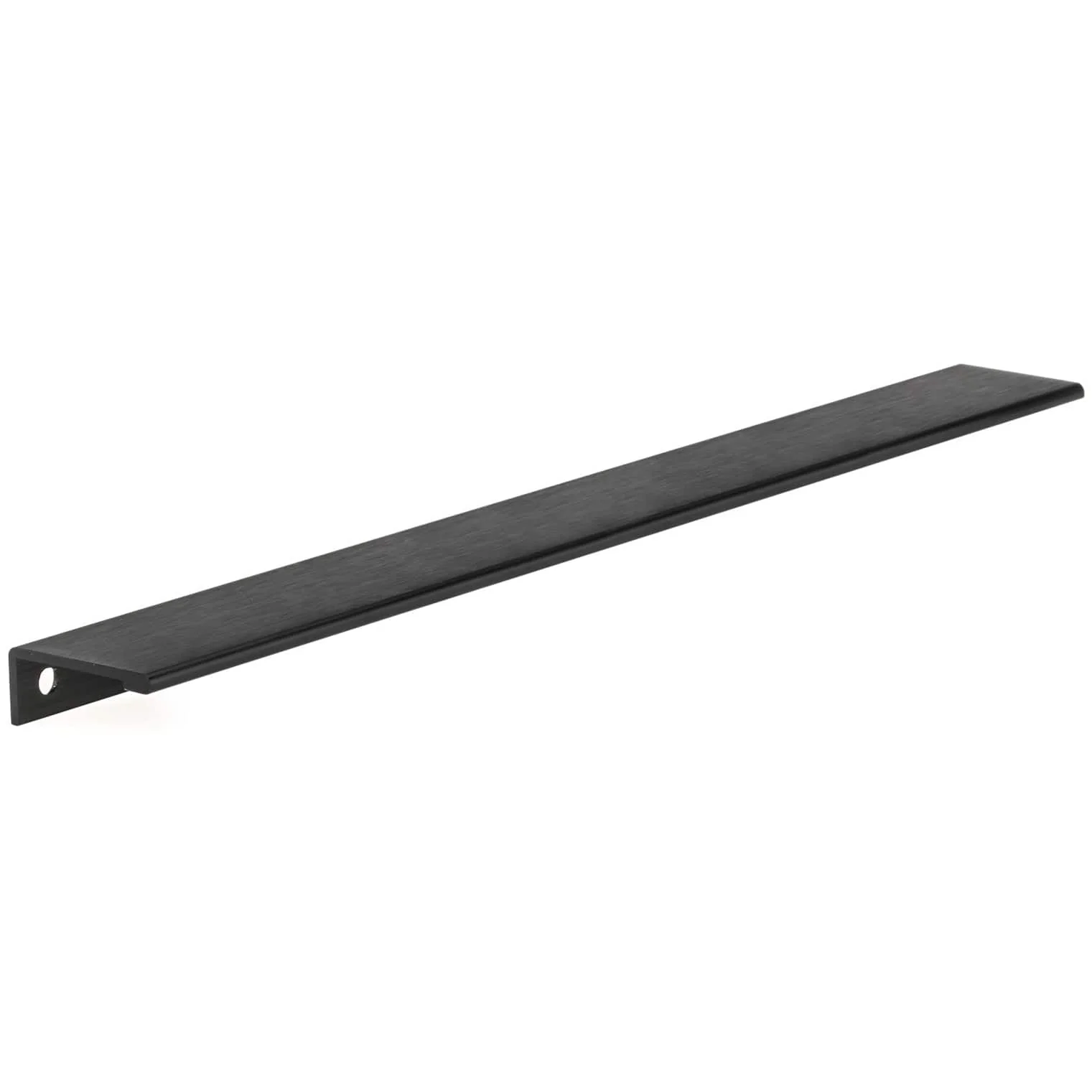 Contemporary Edge Pull, 16-3/8" Center-to-Center, Brushed Black - Image 1