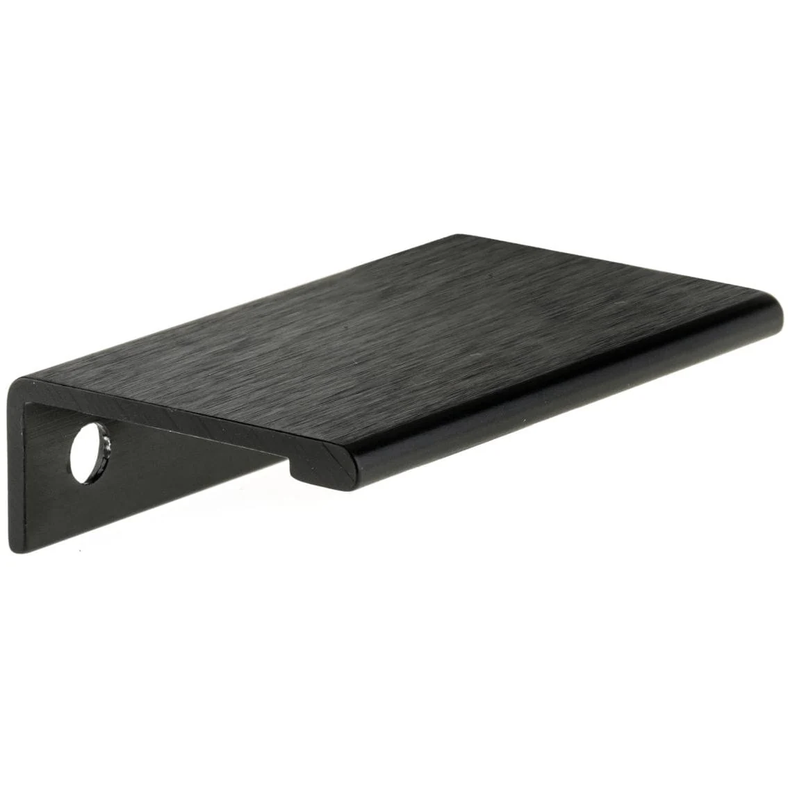 Contemporary Edge Pull, 1-31/32" Center-to-Center, Brushed Black - Image 1