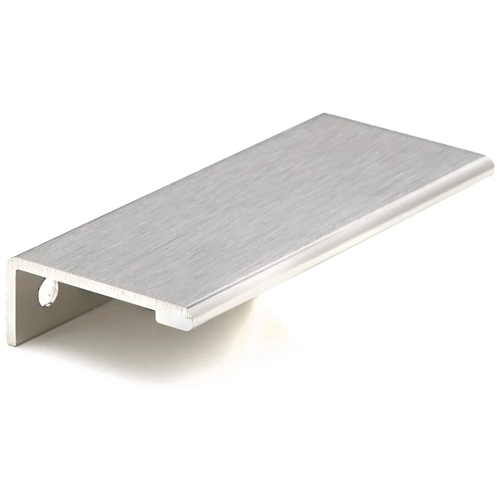 Contemporary Edge Pull, 3-1/8" Center-to-Center, Stainless Steel - Image 1
