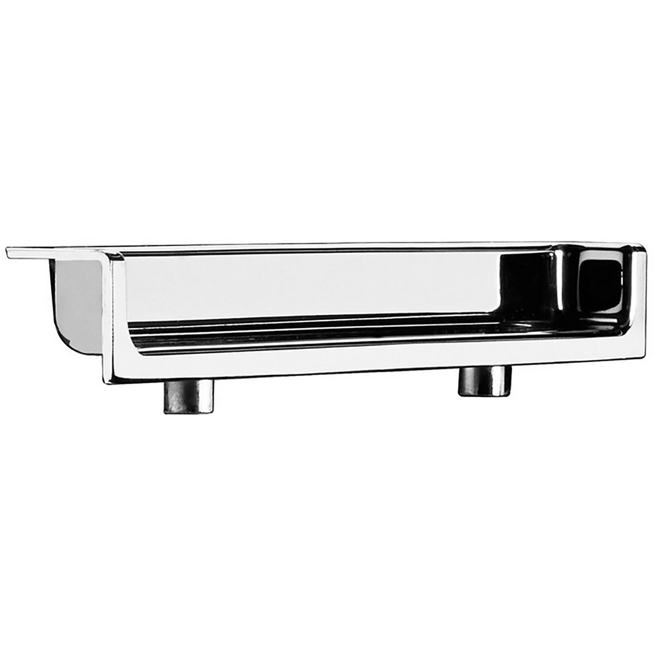 Contemporary Recessed Pull, 3-3/4" Center-to-Center, Chrome - Image 1