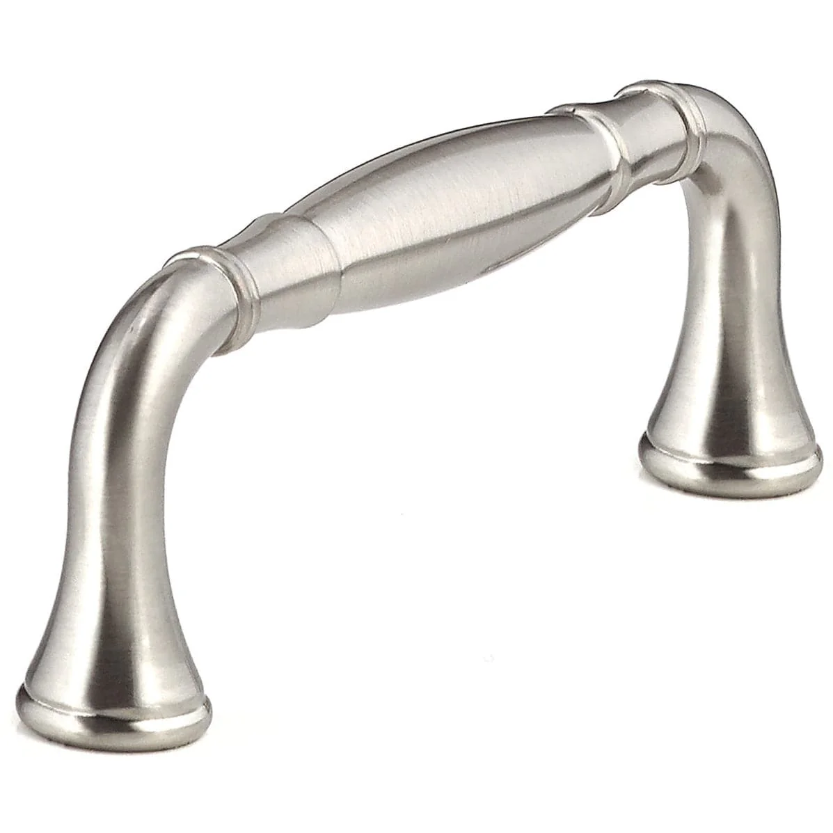 Traditional Pull, 3-3/4" Center-to-Center, Brushed Nickel - Image 1
