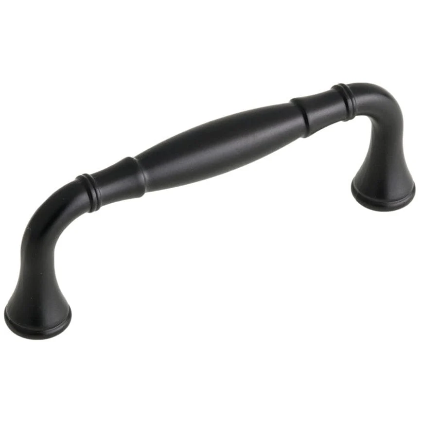 Traditional Pull, 3-3/4" Center-to-Center, Matte Black - Image 1