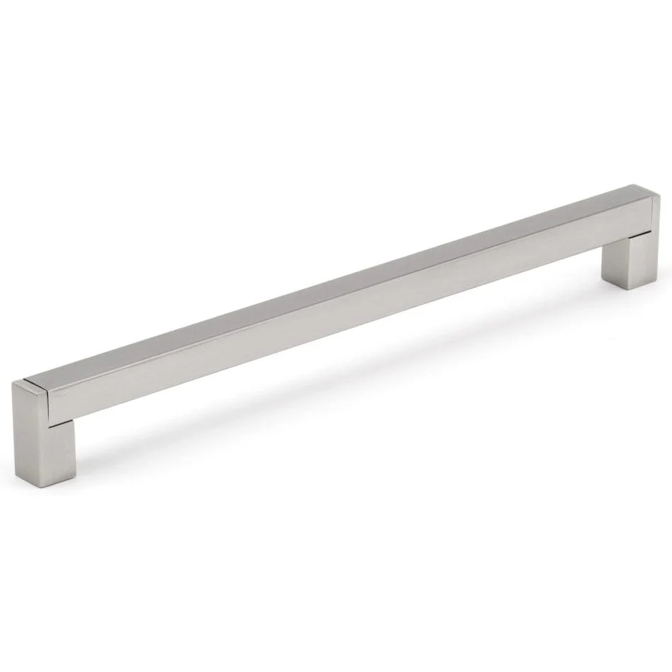 Contemporary Pull, 11-3/8" Center-to-Center, Brushed Nickel - Image 1