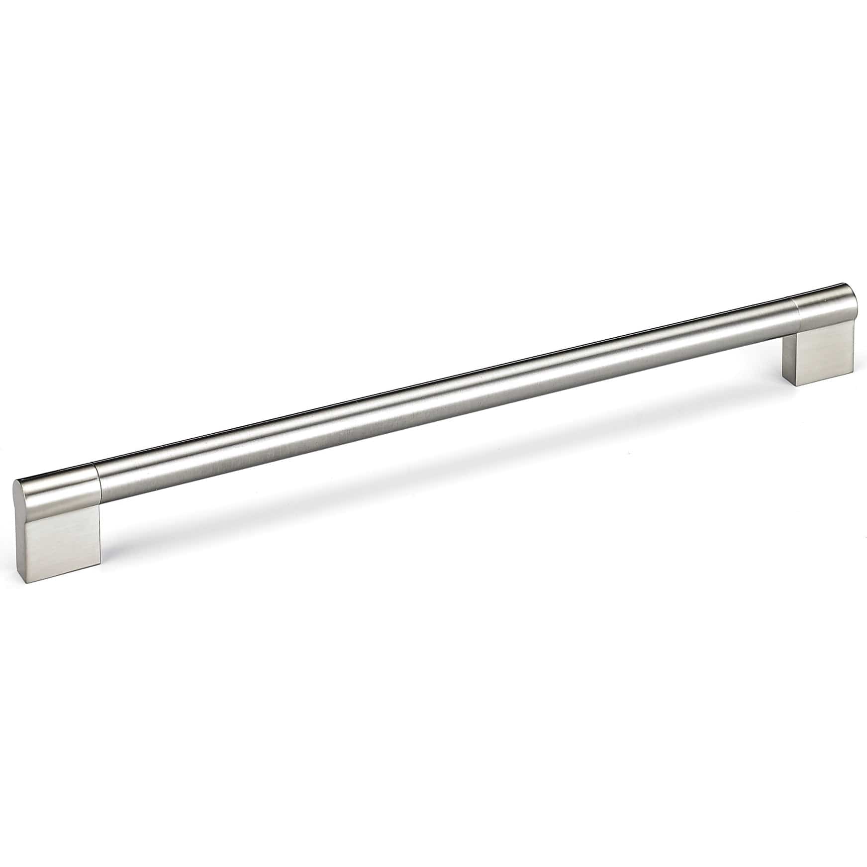 Contemporary Pull - Stainless Steel - 11-3/8" Center-to-Center - Brushed Nickel - Image 1