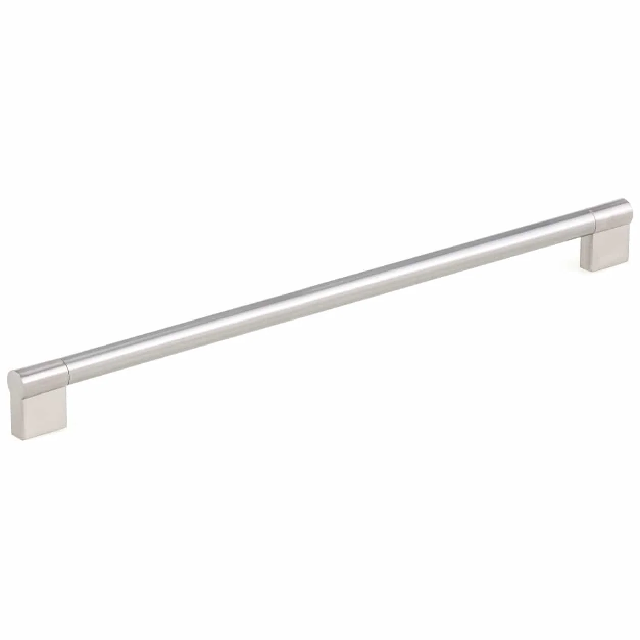 Contemporary Pull - Stainless Steel - 12-5/8" Center-to-Center - 1/2" W x 13-1/8" L - Brushed Nickel - Image 1