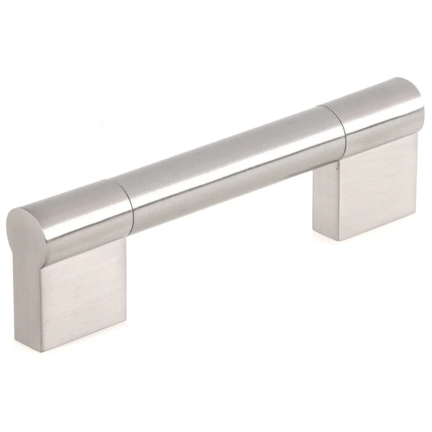 Contemporary Pull - 3-3/4" Center-to-Center -  1/2" W x 4-9/32" L - Brushed Nickel - Image 1
