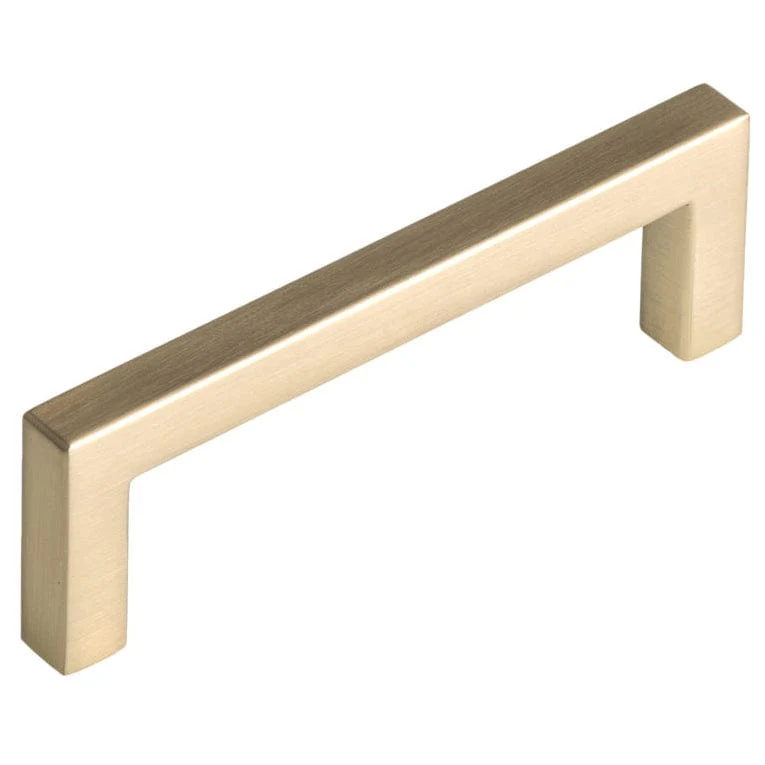Contemporary Modern Metal Pull - Champagne Bronze - 3-3/4" Center-to-Center - 4-3/16" L - Image 1