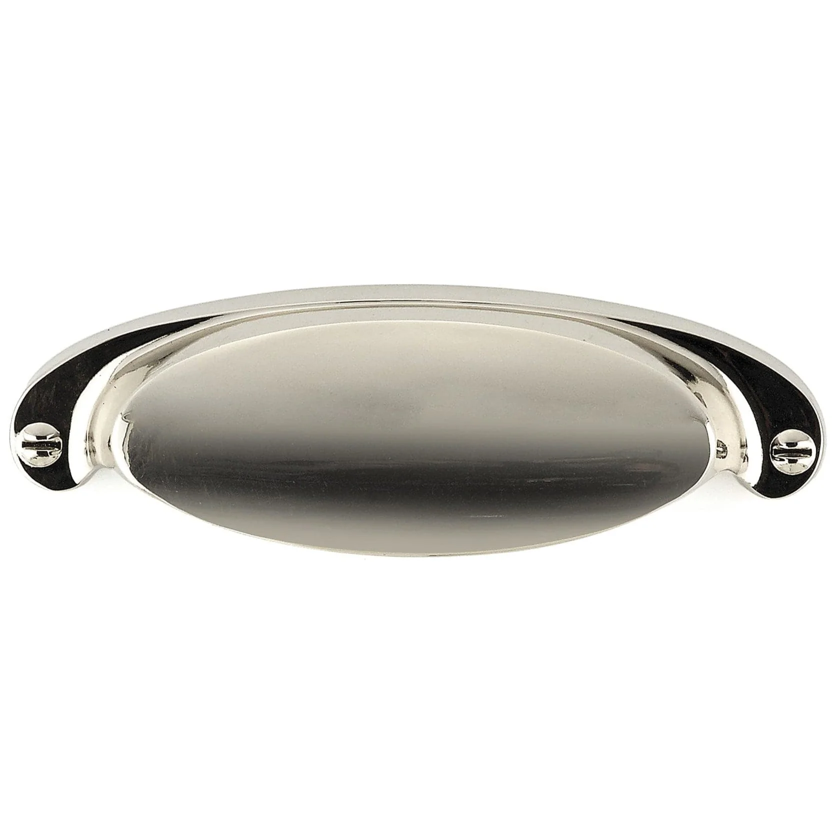 Contemporary Cup Pull, 2-1/2" Center-to-Center, Polished Nickel - Image 1