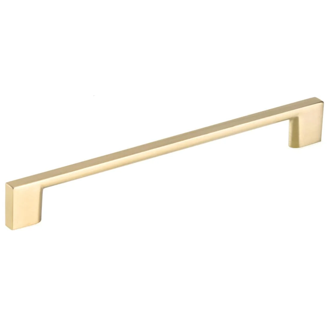 Contemporary Pull - 7-9/16" Center-to-Center - Satin Brass - Image 1
