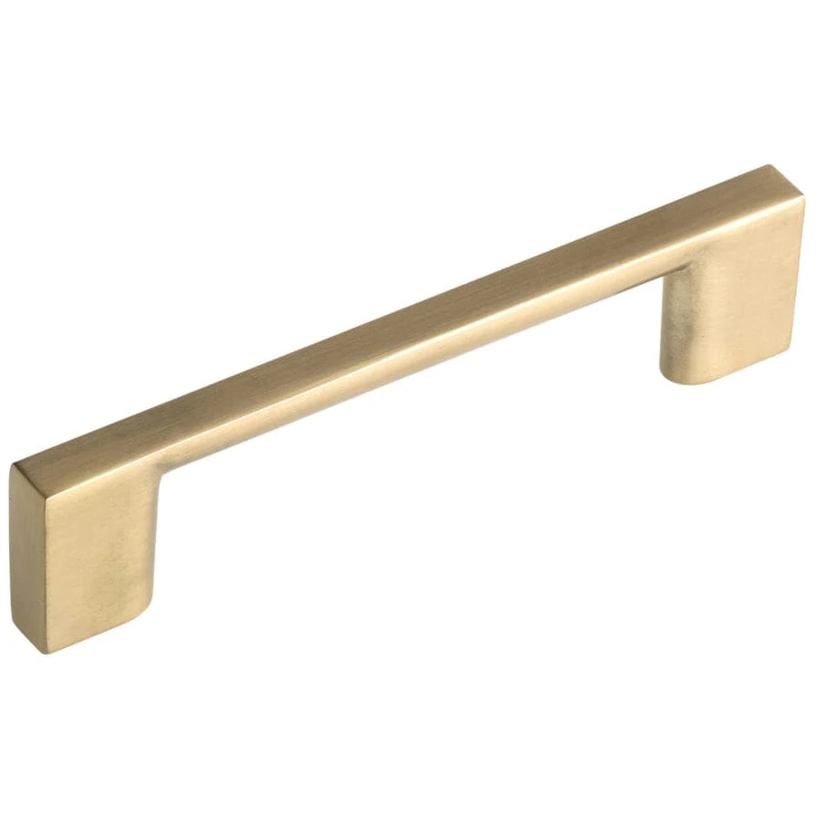 Contemporary Metal Pull - Champagne Bronze - 3-3/4" Center-to-Center - 11/32" W x 4-7/16" L - Image 1