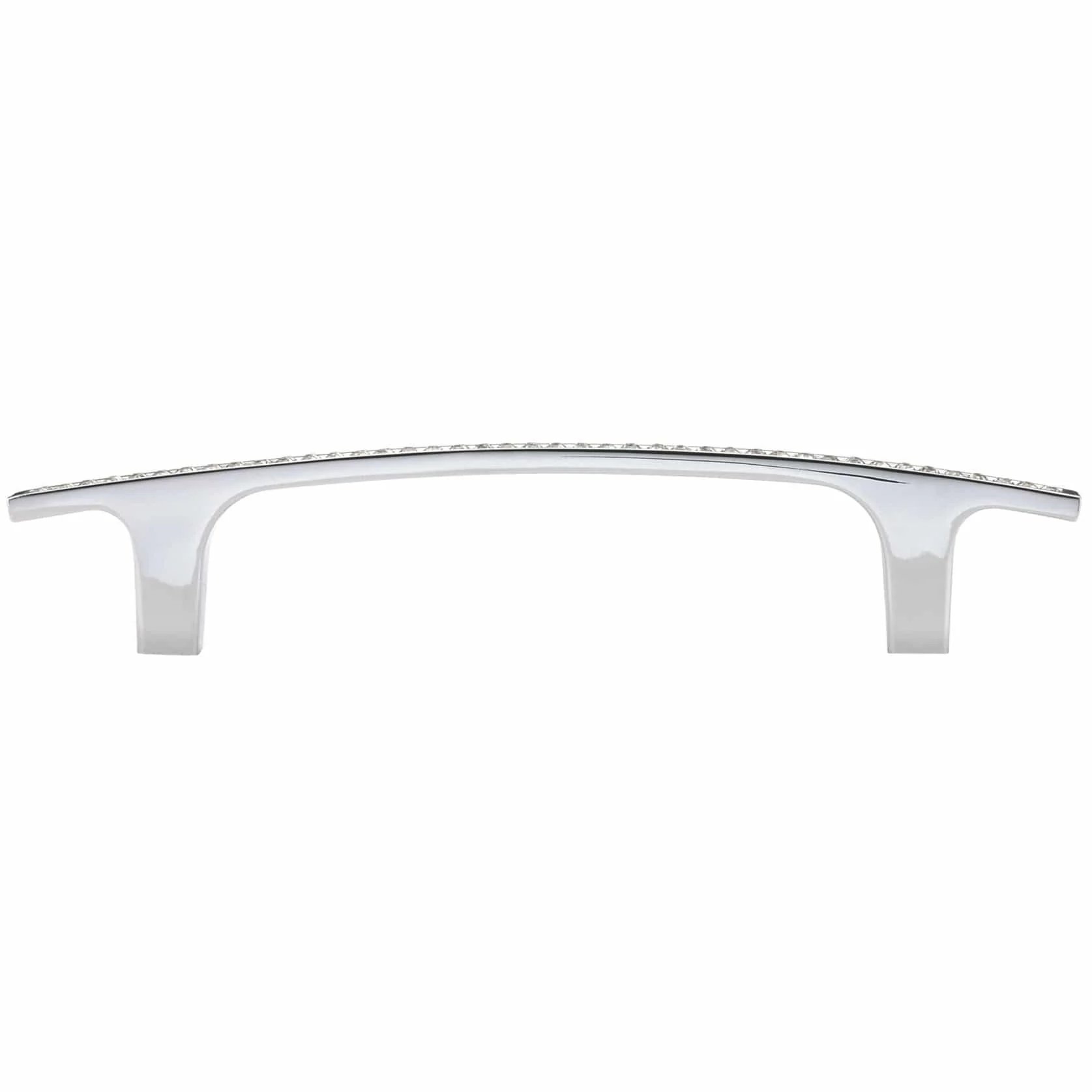 Contemporary Pull, 3-3/4" Center-to-Center, Crystal, Chrome - Image 3