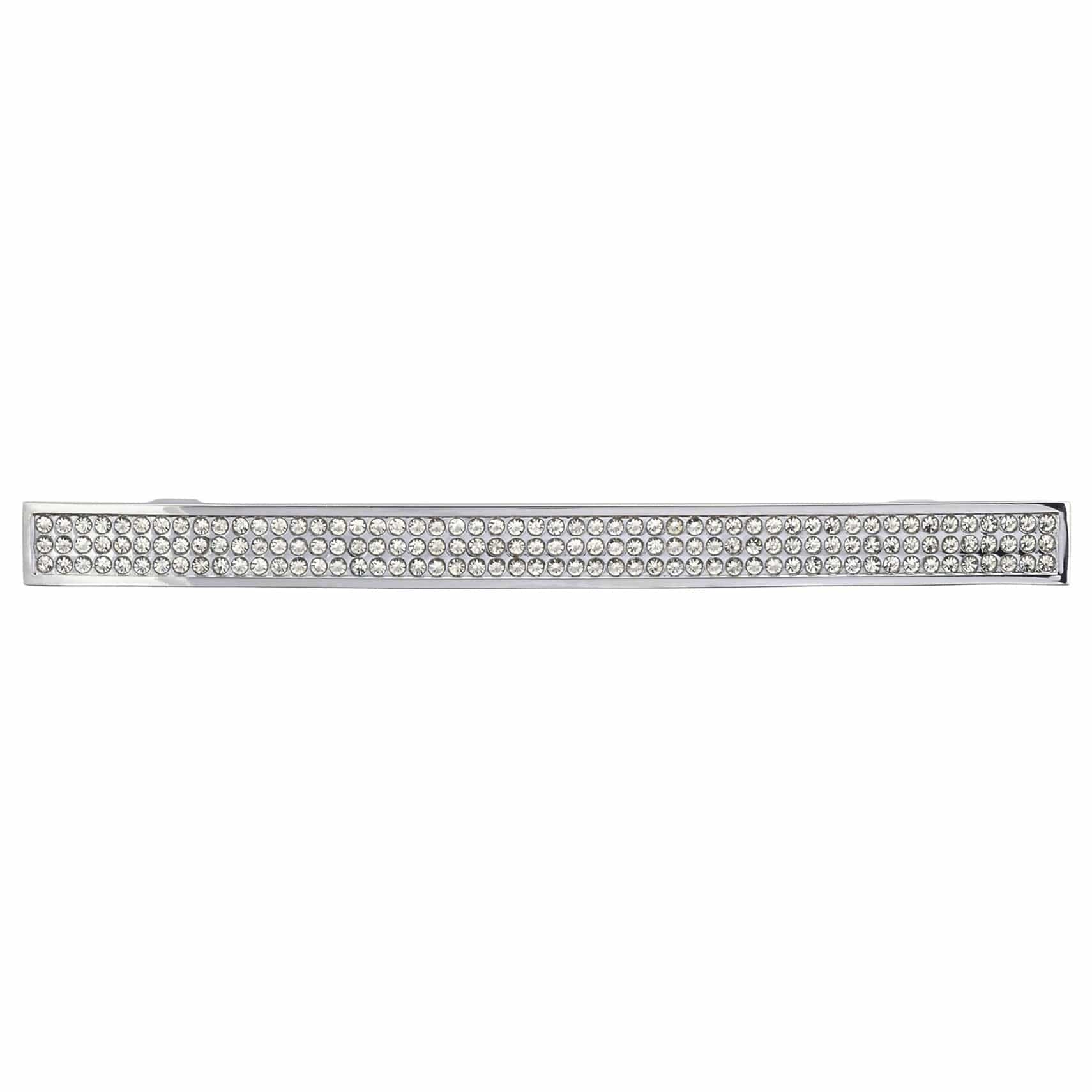 Contemporary Pull, 5-1/16" Center-to-Center, Crystal, Chrome - Image 2