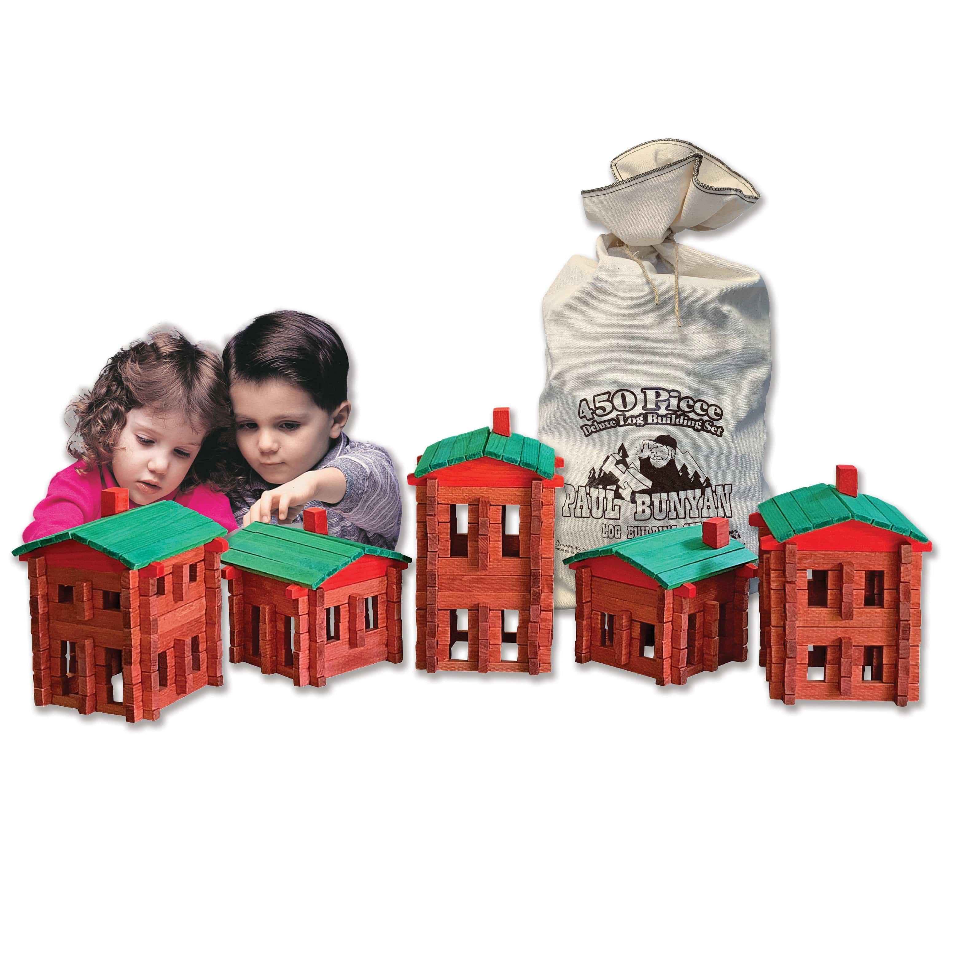Paul Bunyan Deluxe Building Set, 450 pc set
