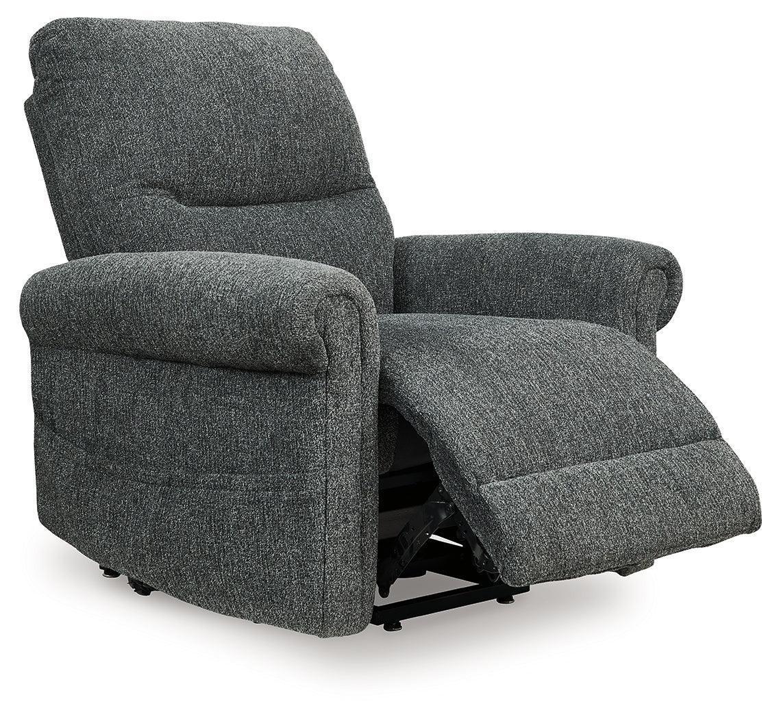 Aureta Charcoal Performance Fabric,Next-Gen Nuvella™,Chenille Power Lift Recliner - Image 2