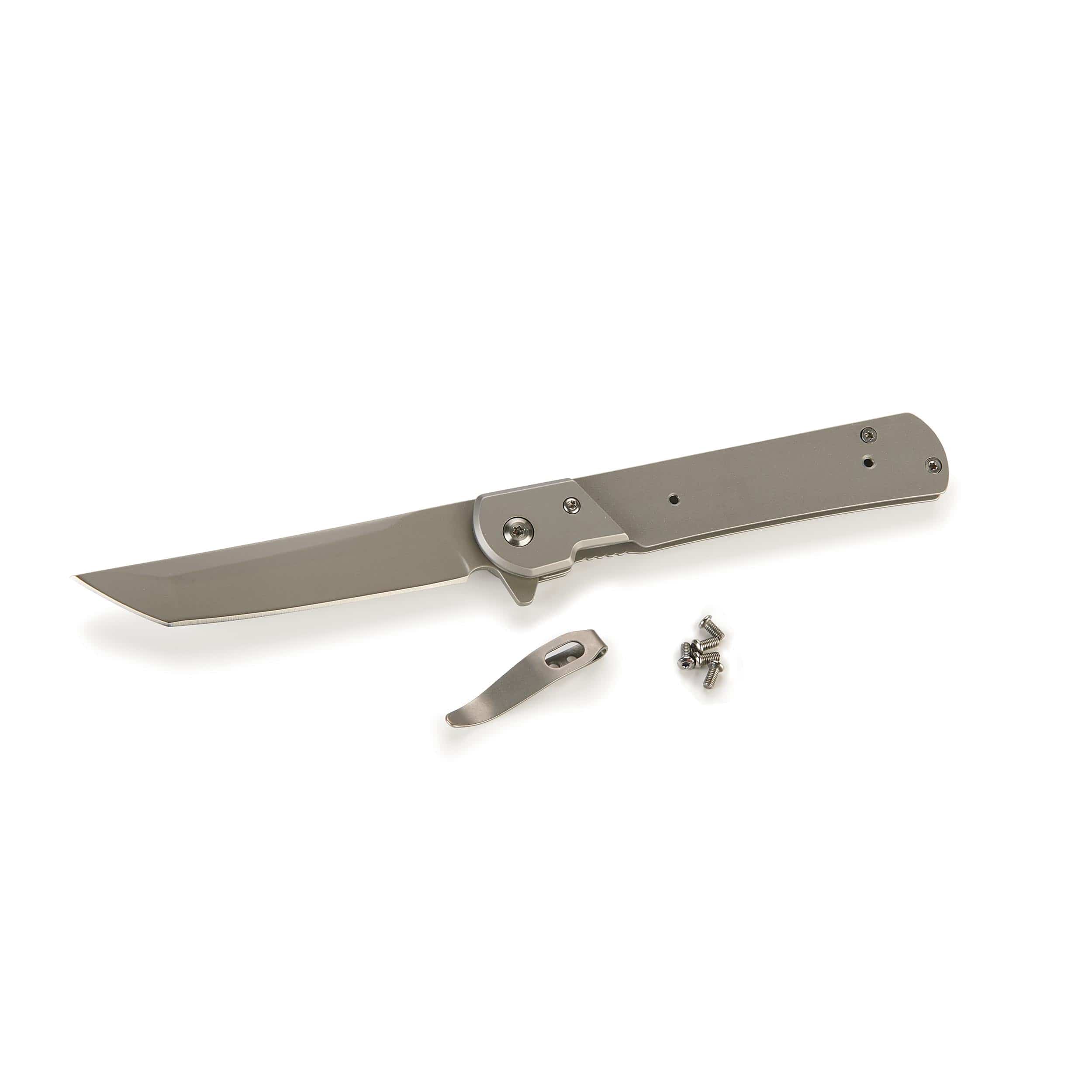 Tanto Liner Lock Folder Knife For Hunting & Fishing - 8" - Unfinished Kit - Image 1