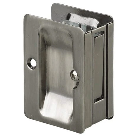 Rectangular Pocket Door Pull – Passage – Antique Nickel – 3-7/32″ (82 mm)