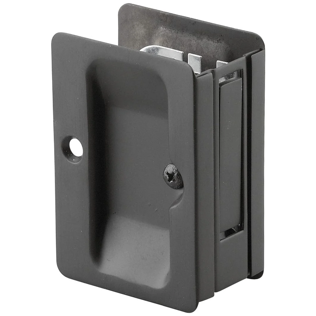 3-7/32″ (82 mm) Pocket Door Pull Rectangular Black Passage