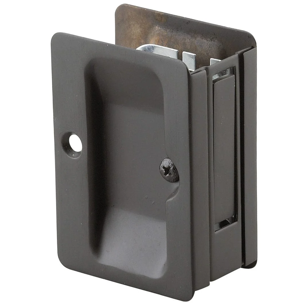 3-7/32″ (82 mm) Pocket Door Pull Rectangular Oil-Rubbed Bronze Passage