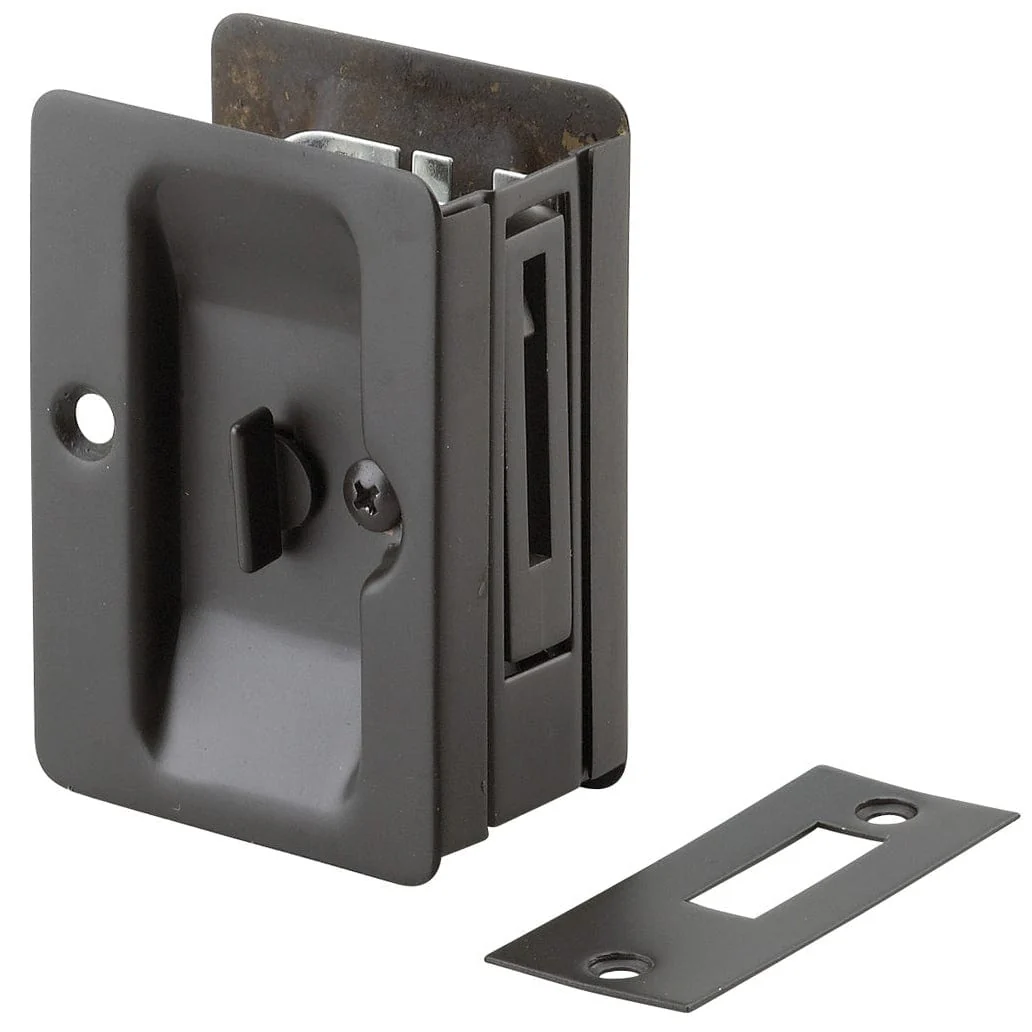 3-7/32″ (82 mm) Pocket Door Pull  Rectangular Oil-Rubbed Bronze Privacy
