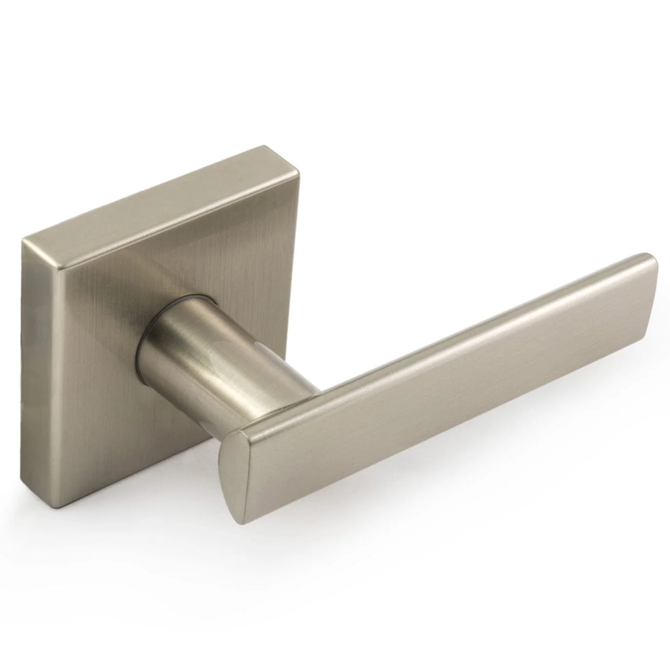 Tuxedo Series Straight Levers Satin Nickel Left or Right Dummy - Image 1