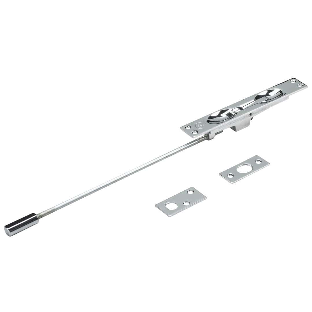 Flush Bolt for Metal Doors with 12″ Extension Chrome